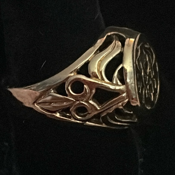 Large gold plated, filigree ring - Picture 2 of 3